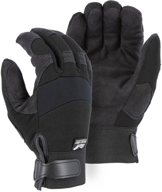 Majestic 2137BKF Winter Lined Armor Skin with Knit Back Mechanics Glove (One Dozen)