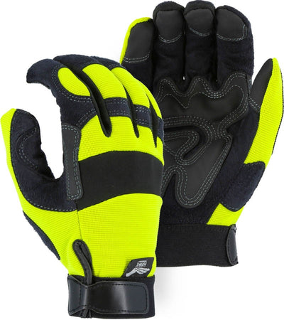 Majestic 2139HY Armor Skin Mechanics Glove with PVC Double Palm and Knit Back (One Dozen)