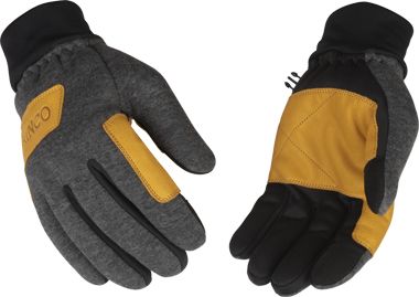 Kinco 2981 Lined Lightweight Fleece Hybrid with Double-Palm Soft Touch Thermal Lining (3 Pair)