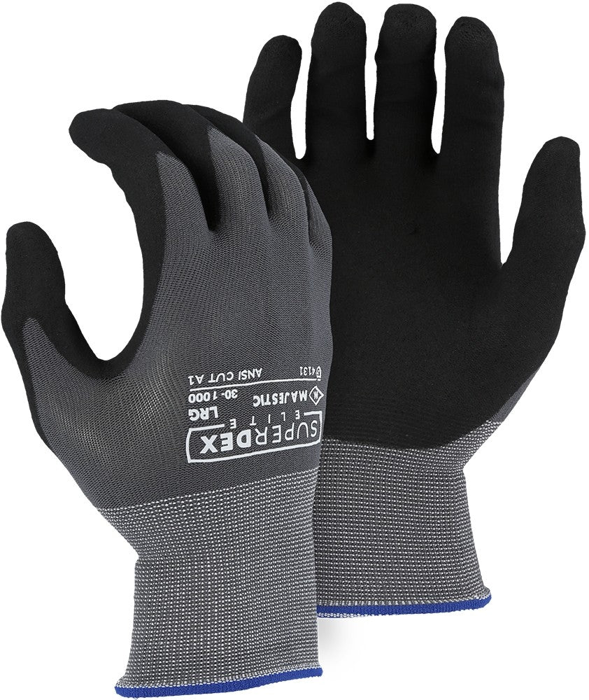 Majestic 30-1000 SuperDex Premium Foam Nitrile Palm Coated on Nylon/Spandex Shell Anti-Slip Glove (One Dozen)