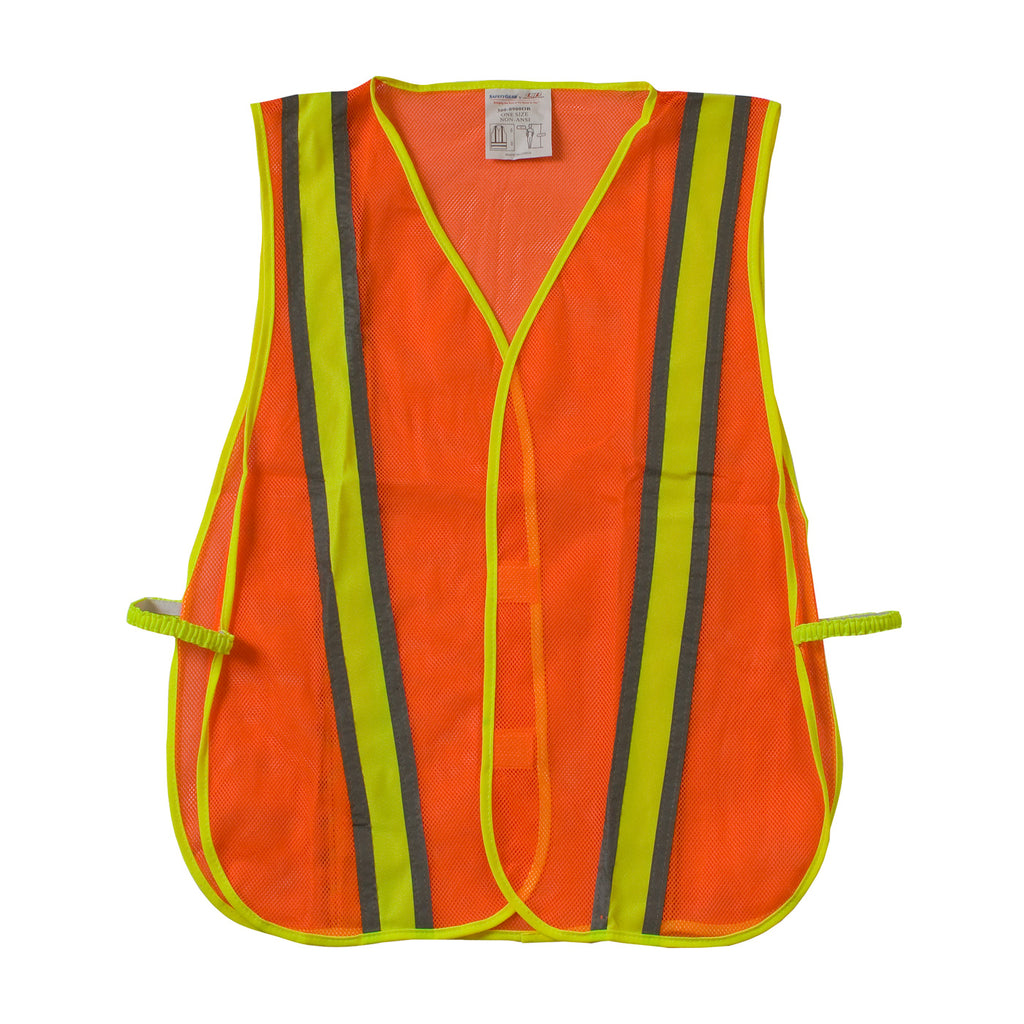 PIP 300-0900 Non-ANSI Two-Tone Breathable Polyester Mesh Fabric Safety Vest (One Dozen)