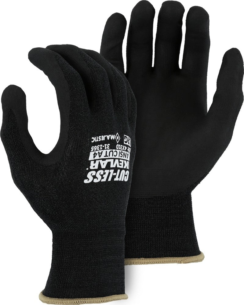 Majestic 31-1365 Cut-Less With Kevlar 18-Gauge Knit with Micro Foam Nitrile Palm Coating Glove (One Dozen)