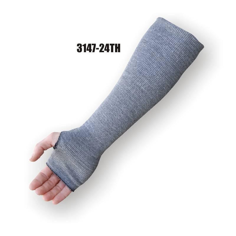 Majestic 3147-24TH 24" 2- Ply Cut Resistant Sleeves Dyneema, with Thumb Hole (Two Dozen)