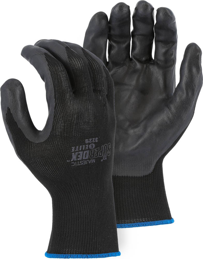 Majestic 3229 SuperDex Heavyweight Foam Nitrile Palm Coated Glove on Nylon Liner Work Glove (One Dozen)