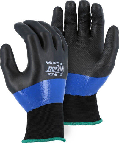 Majestic 3237 SuperDex 3/4 Micro Foam Glove Over Closed Cell Full Nitrile Dip on Nylon Shell (One Dozen)