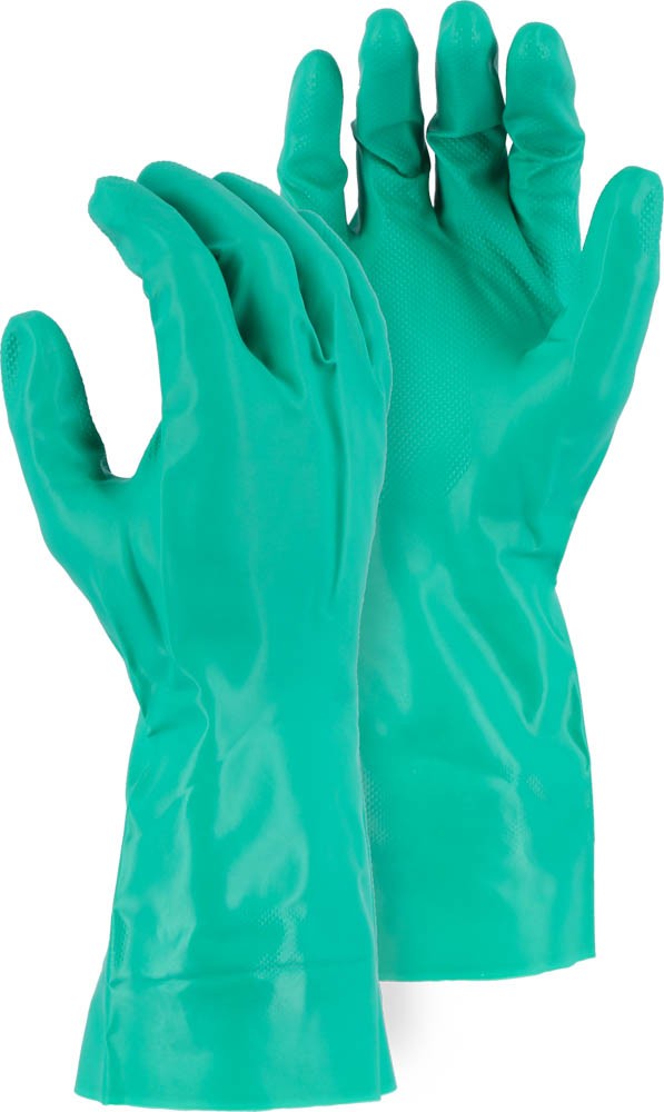 Majestic 3240 11 MIL Unlined Nitrile 12" Glove with Diamond Grip Pattern (One Dozen)