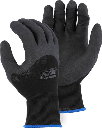 Majestic 3369 SuperDex Lightweight Hydropellent Palm & Knuckle Dipped on 13-Gauge Liner Gloves (One Dozen)