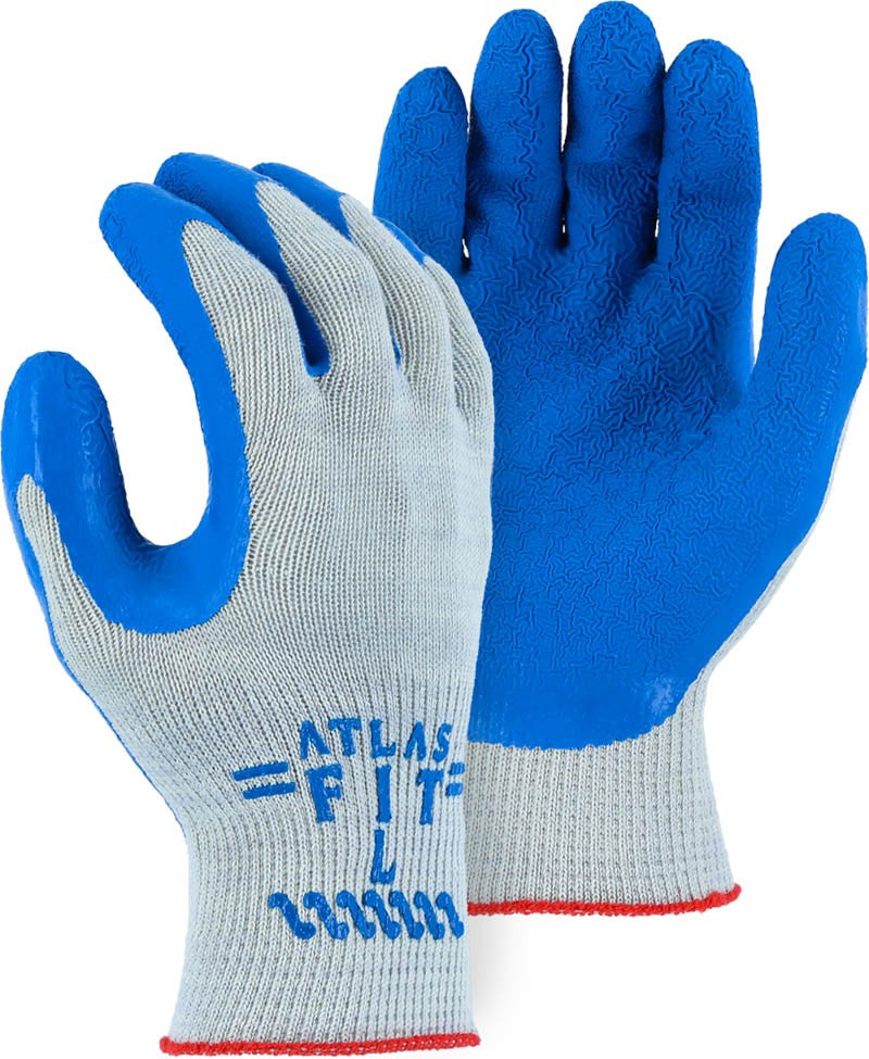 Majestic 3385 Atlas Wrinkled Latex Palm Coated Glove with Cotton/Poly Seamless Knit Liner (One Dozen)
