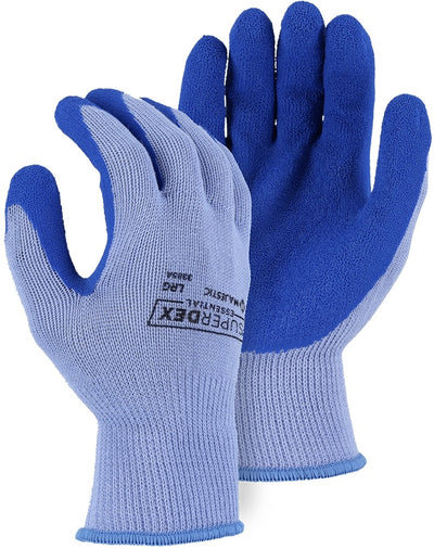 Majestic 3385A SuperDex Grip Glove with Wrinkled Latex Palm on Cotton/Poly Liner (One Dozen)