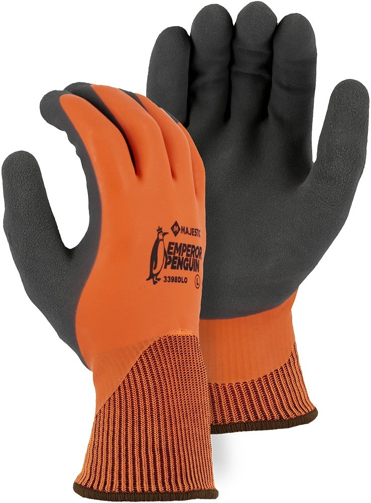Majestic 3398DLO Emperor Penguin Winter Lined Nylon Glove with Closed-Cell Latex Dip and Sandy Latex Palm (One Dozen)