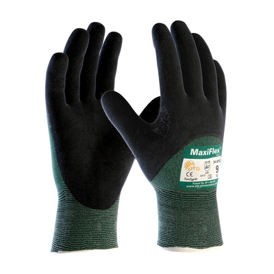 PIP 34-8753  MaxiFlex Cut Seamless Knit Engineered Yarn with Premium Nitrile Coated MicroFoam Grip Fingers and Knuckles Glove (One Dozen)