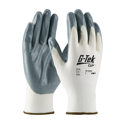 PIP 34-C234 G-Tek Seamless Knit Nylon with Nitrile Coated Foam Grip Economy Grade Glove (One Dozen)