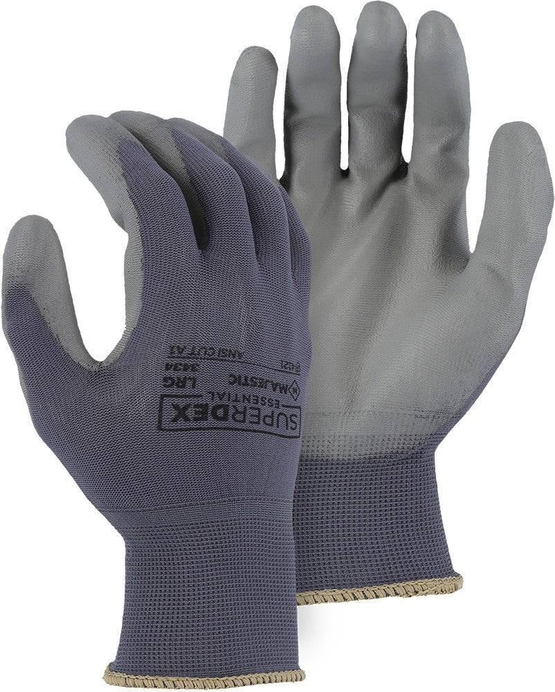 Majestic 3434 Polyurethane Palm Coated Glove on 13-Gauge Seamless Knit Nylon Liner (One Dozen)