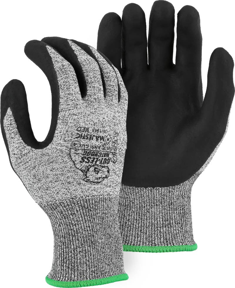 Majestic 35-1565 Cut-Less Watchdog Seamless Knit Glove with Foam Nitrile Palm Coating (One Dozen)
