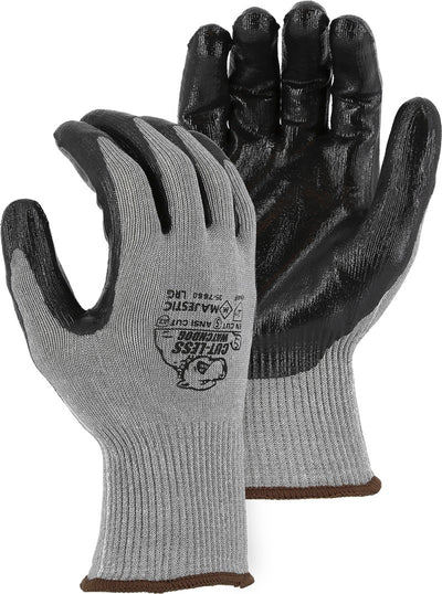 Majestic 35-7660 Cut-Less Watchdog with Flat Nitrile Palm Gloves (One Dozen)