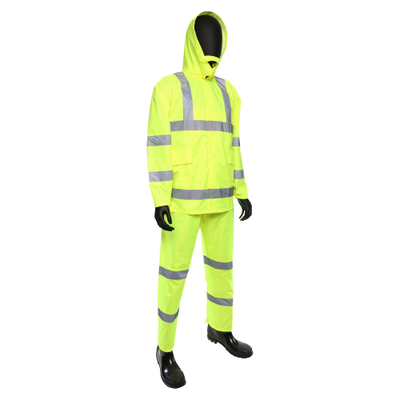 West Chester 4033 3pc Hi-Vis Rainsuit Lime Green ANSI Class 3 (Pack of 1)