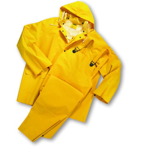 a flame resistant PVC rain suit from West Chester brand