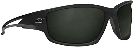 Edge Eyewear Kazbek TSK21-G15-7 Black Frame Polarized G-15 Silver Mirror Lens