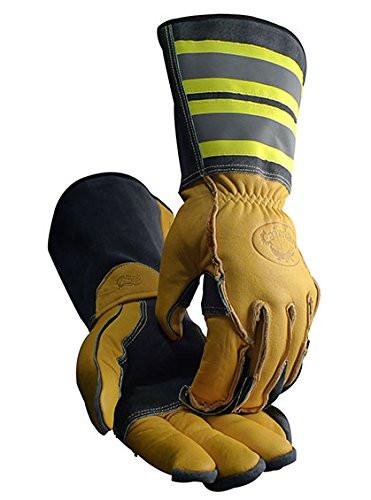 Tuff Steer Hi-Viz Welding Boarhide Work Gloves Caiman 1243 (1 Pair) L-XL