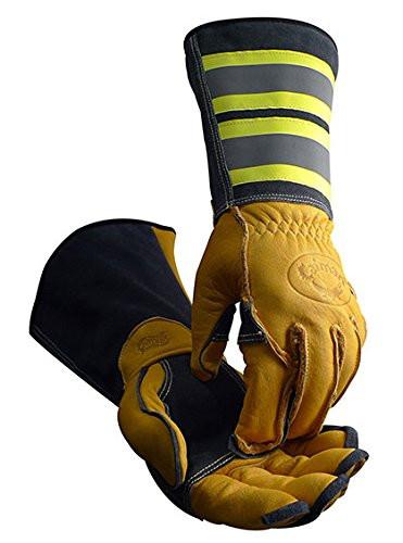 Tuff Steer Hi-Viz Welding Boarhide Work Gloves Caiman 1242 (1 Pair) M-XL