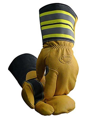 Utility Workers Mittens, Hi-Viz/Reflective, Long Cuff, Removable Wool Liner, Caiman 1244-6 X-Large