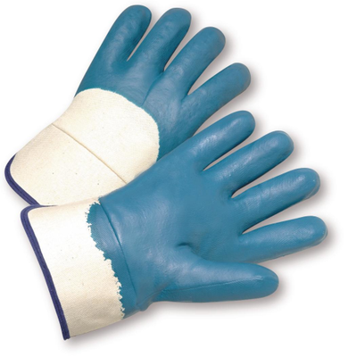 West Chester 4550 Heavy Weight Nitrile Palm Coated Safety Cuff Gloves (One Dozen)