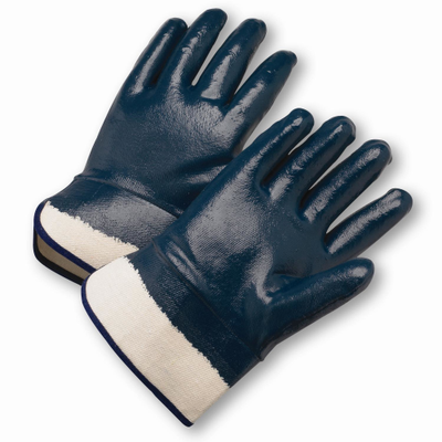 West Chester 4550FC Nitrile Dipped Glove with Jersey Liner and Heavyweight Smooth Grip on Full Hand Safety Cuff Gloves (One Dozen)