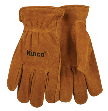 Kinco 50 Golden Full Suede Unlined Easy-on Cuff Drivers Gloves (3 Pair)
