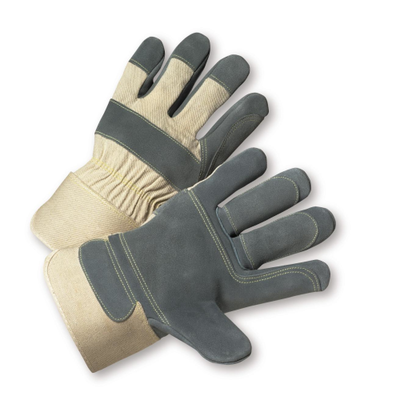 West Chester 500DP-AA Premium Split Cowhide Leather Double Palm Gloves (One Dozen)
