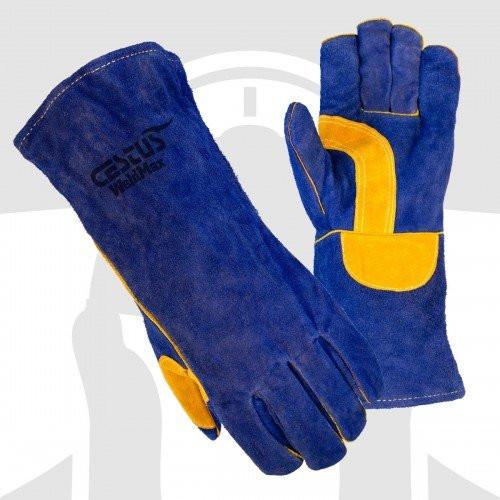 WeldMax Blue Leather Welding Gloves Cestus 7033