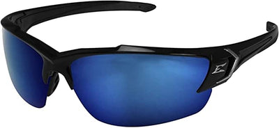 Edge Eyewear Khor G2 TSDKAP218-G2 Black Frame Polarized Aqua Precision Blue Mirror Lens Safety Glasses