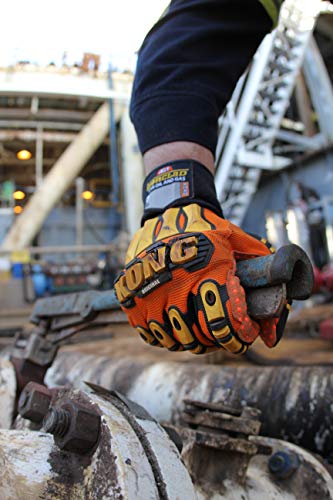 Ironclad Kong SDX2-06-XXL Original Oil & GAS Safety Impact Gloves, XX-Large, Orange
