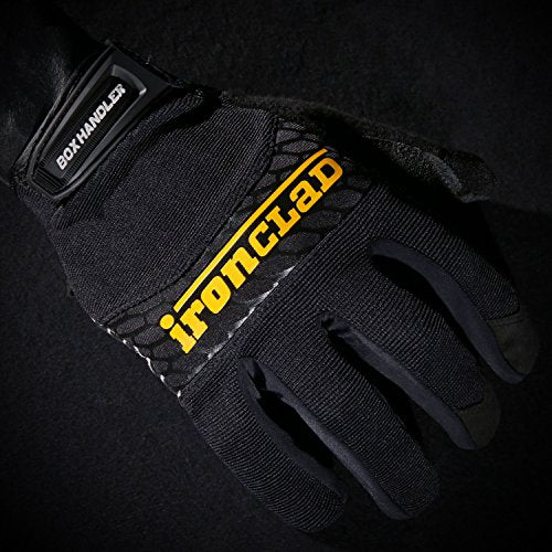 Ironclad BHG Box Handler Silicone Infused Palm Neoprene Knuckle Impact Protection Work Gloves(One Dozen)