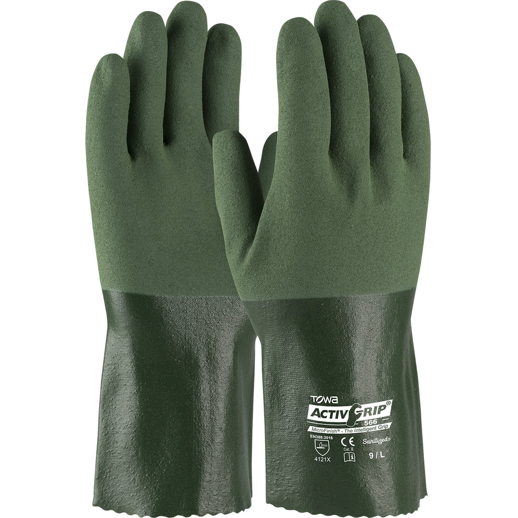 ActivGrip 56-AG566 12" Nitrile Coated Glove with Cotton Liner and MicroFinish Grip (One Dozen)