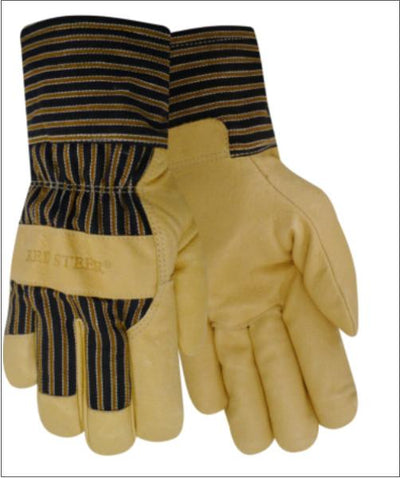 Red Steer 56260 Grain Pigskin Lined Leather Palms Gloves (One Dozen)