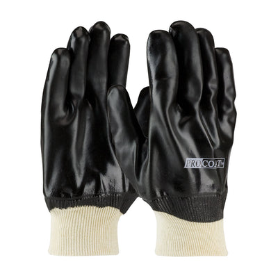 ProCoat 58-8015 Premium PVC Dipped Glove with Interlock Liner and Smooth Finish Knit Wrist (One Dozen)