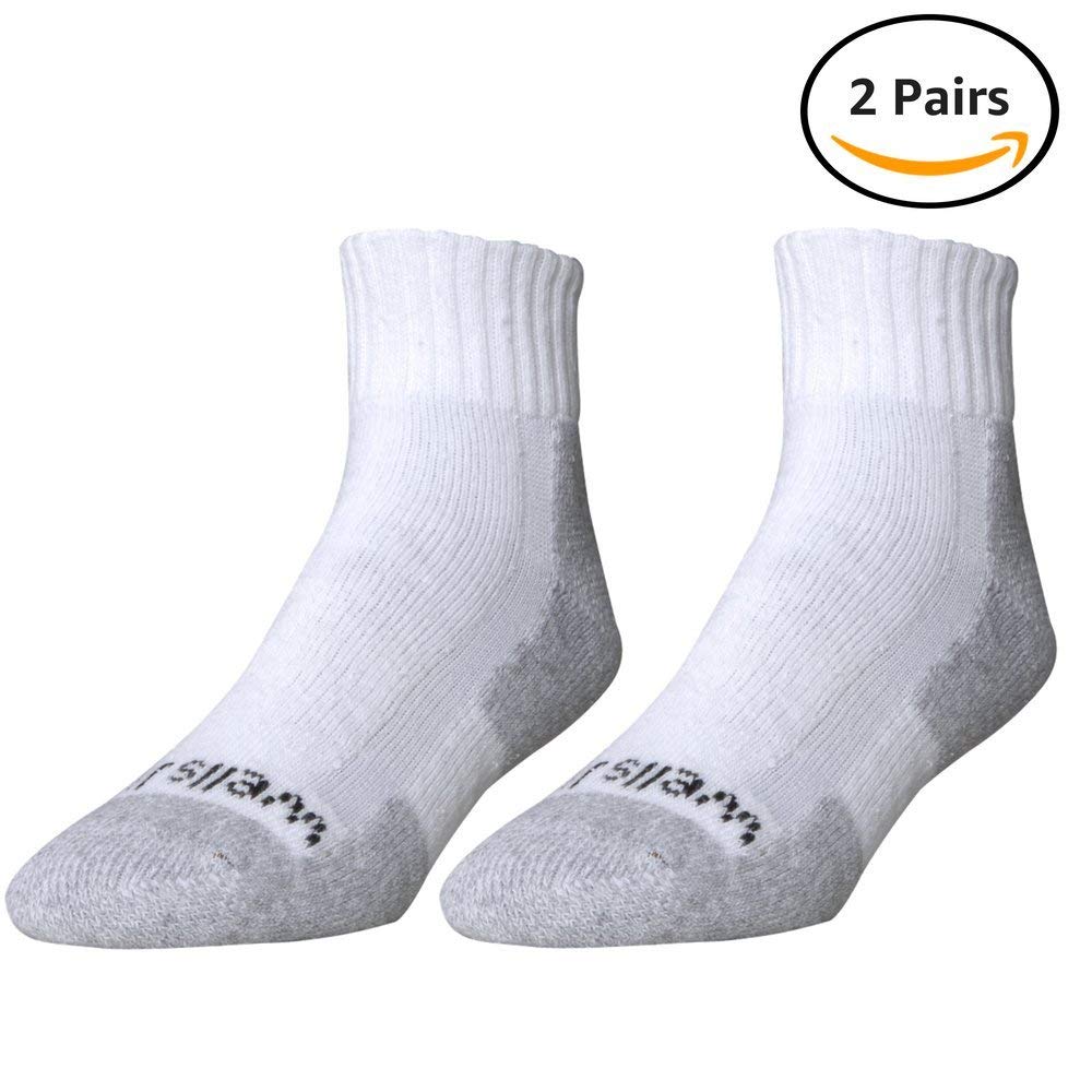 Wells Lamont Men’s Cotton Quarter Socks, White, 12 Pair Pack (8132)