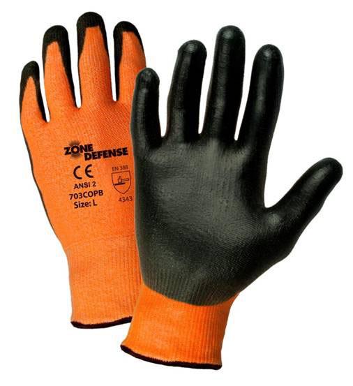 West Chester 703COPB Orange HPPE Polyurethane Gloves (One Dozen)