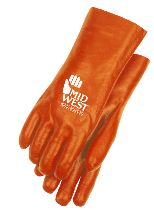 Midwest 712 Red PVC Coated Chemical Gloves (6 Pair)