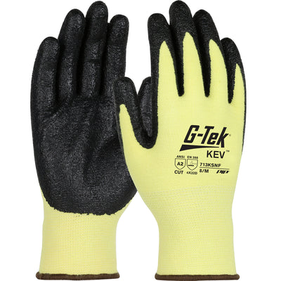 West Chester 713KSNF G-Tek KEV Seamless Knit Kevlar Blended Glove with Nitrile Coated Smooth Grip on Palm and Fingers Gloves (One Dozen)