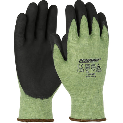 West Chester 713KSSN PosiGrip Seamless Knit Aramid Blended with Nitrile Foam Coated Grip on Palm and Fingers Gloves (One Dozen)