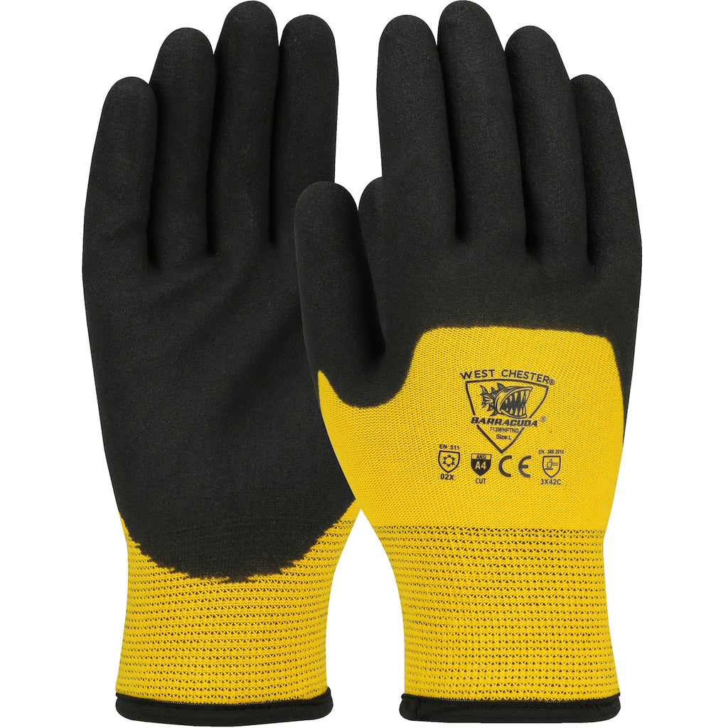 Barracuda 713WHPTND Seamless Knit HPPE/Nylon Glove with Acrylic Lining and PVC Foam Grip Glove (One Dozen)