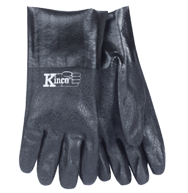 Kinco 7182 12" Sandy Finish Angled Wing Thumb PVC Gauntlet Gloves (One Dozen)