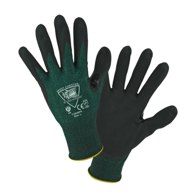 West Chester 718HNFR Barracuda Green HPPE Gloves w/ Black Nitrile Foam Coating Gloves (One Dozen)