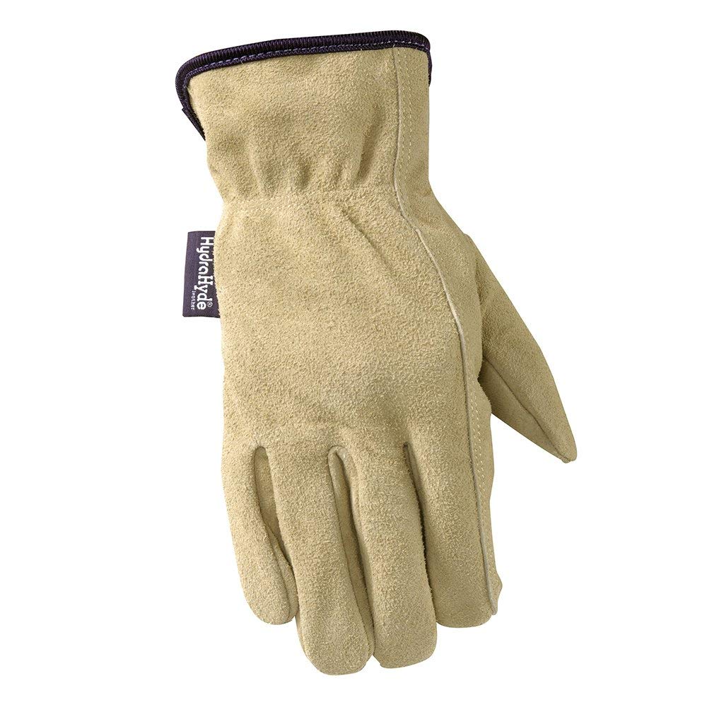 Wells Lamont Women's HydraHyde Slip-On Full Split Leather Work Gloves 1003