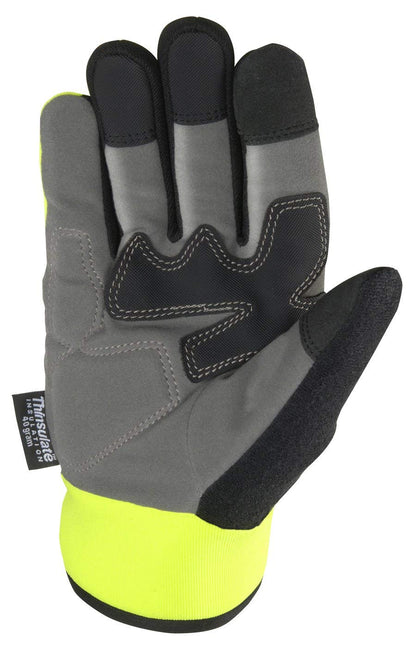 Wells Lamont 7763Y Men's Hi-Dexterity Hi-Viz Winter Gloves, 40-gram Thinsulate, Knuckle Protection 12 Pairs - image 2