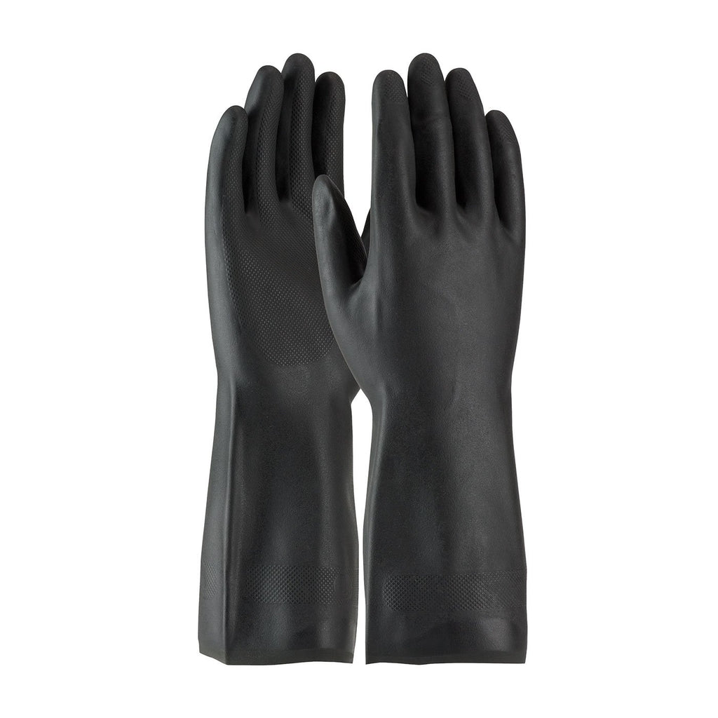 PIP 52-3665 Assurance 28 Mil Flock Lined Neoprene Chemical Gloves with Raised Diamod Grip, (12 Pack)
