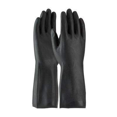 PIP 52-3665 Assurance 28 Mil Flock Lined Neoprene Chemical Gloves with Raised Diamod Grip, (12 Pack)