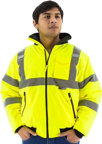 Majestic 75-1300 High Visibility Waterproof Jacket with Quilted Liner, ANSI 3, R