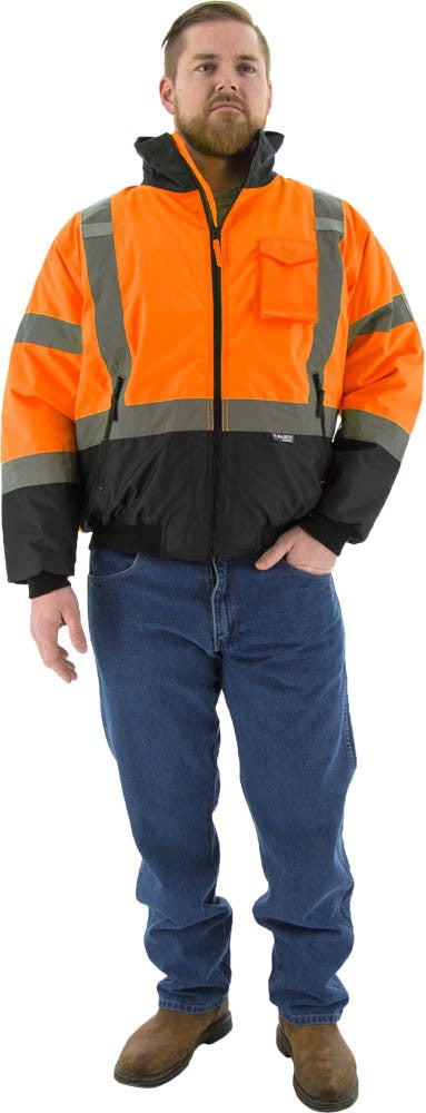 Majestic 75-1314 Orange High Visibility Waterproof Jacket with Quilted Liner, ANSI 3, R (Each) - image 3